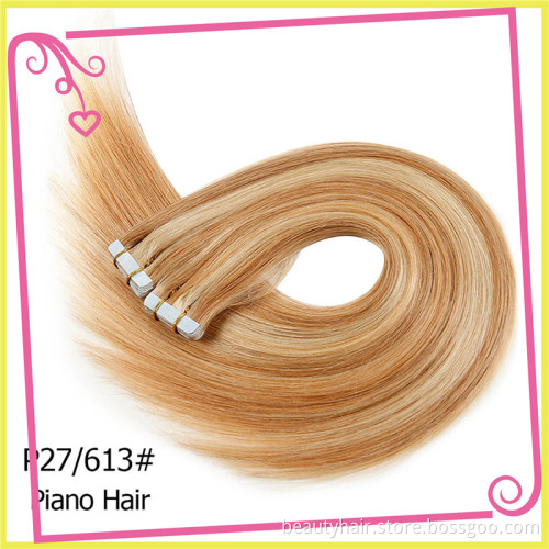 machine made remy double drawn tape in hair extentions
